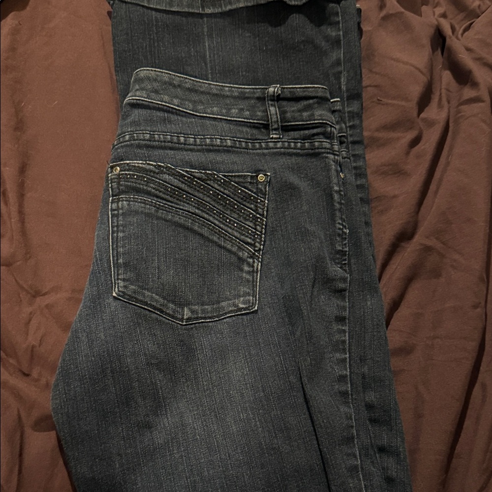 White House Black Market Dark Wash Straight Leg Jeans